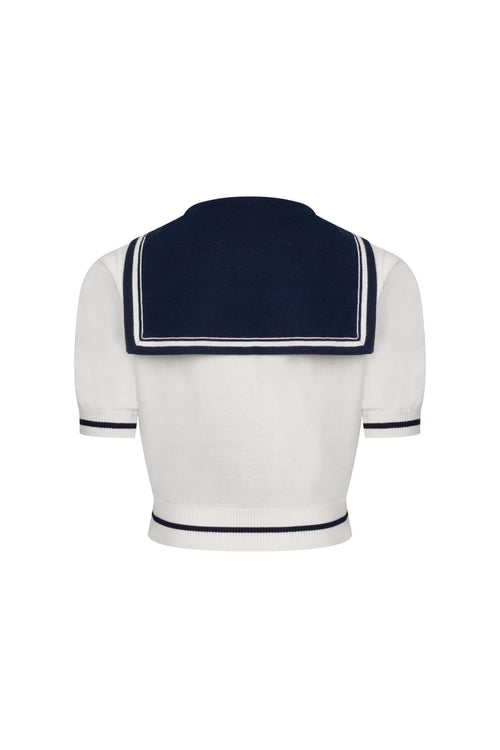 Beige Striped Wool Cardigan - ANN ANDELMAN