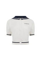 Beige Striped Wool Cardigan - ANN ANDELMAN