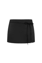 Black Acetate Bow Skort - ANN ANDELMAN
