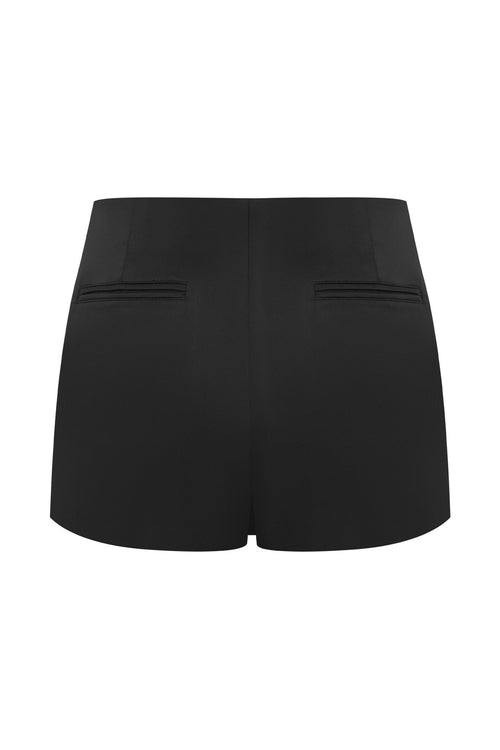 Black Acetate Bow Skort - ANN ANDELMAN