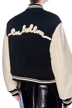 Black American - style Quilted Baseball Jacket - ANN ANDELMAN