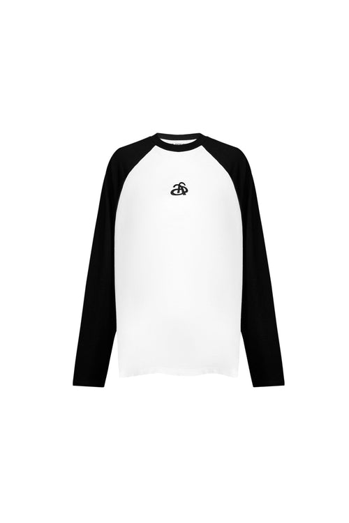 Black and White Raglan Long - sleeves - ANN ANDELMAN