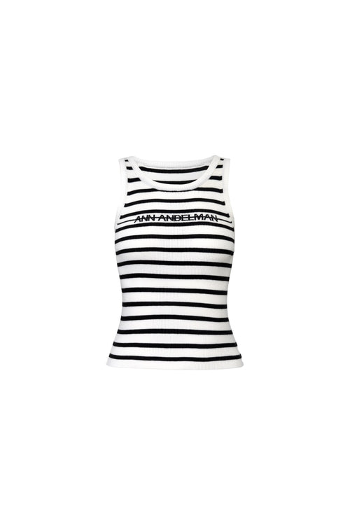Black and White Striped Vest - ANN ANDELMAN
