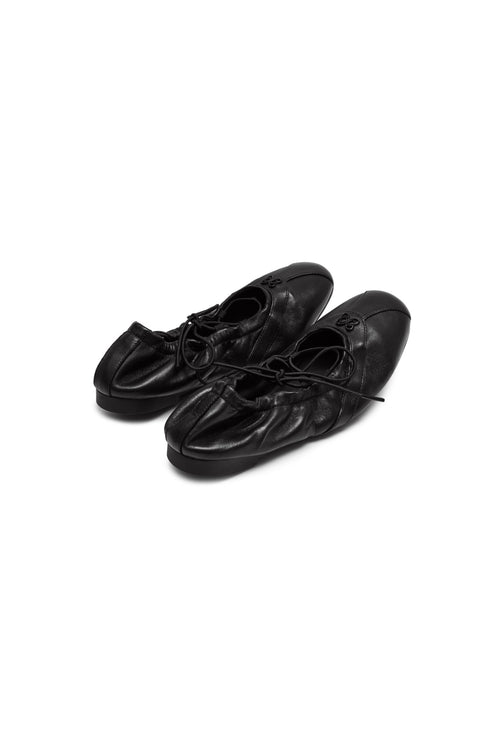Black Ballet-style Flats - ANN ANDELMAN