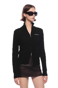 Black Cable Knit Cardigan - ANN ANDELMAN