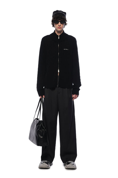 Black Cable Knit Cardigan - ANN ANDELMAN