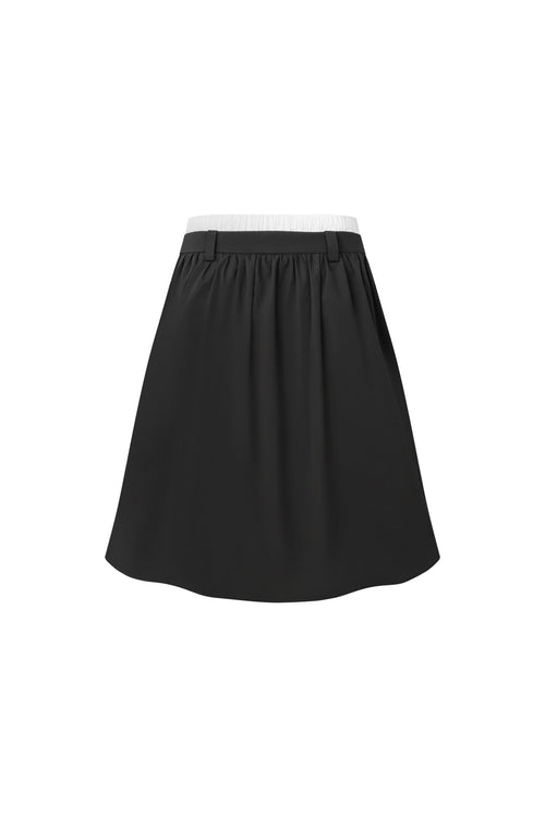 Black Cargo Pocket Long Skirt - ANN ANDELMAN