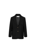 Black Casual Shoulder - fit Woolen Blazer - ANN ANDELMAN