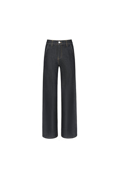 Black Classic Straight - leg High - waist Jeans - ANN ANDELMAN