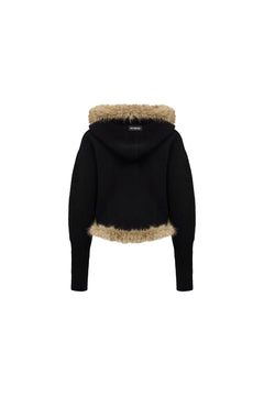 Black Curved Hem Knit - ANN ANDELMAN