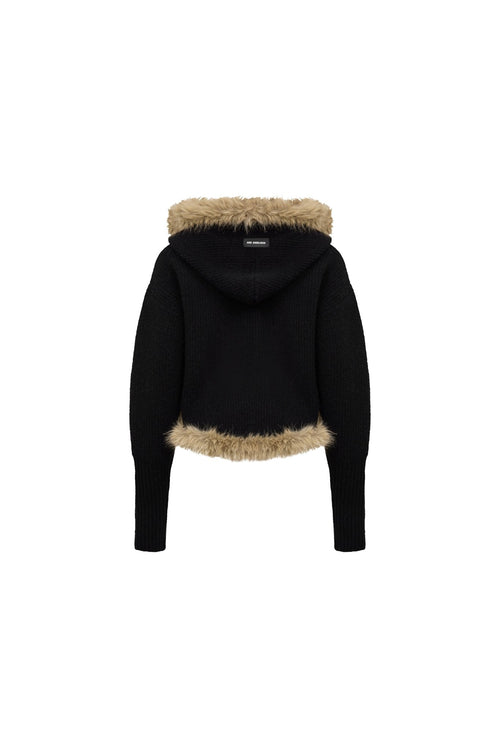 Black Curved Hem Knit - ANN ANDELMAN