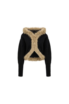 Black Curved Hem Knit - ANN ANDELMAN