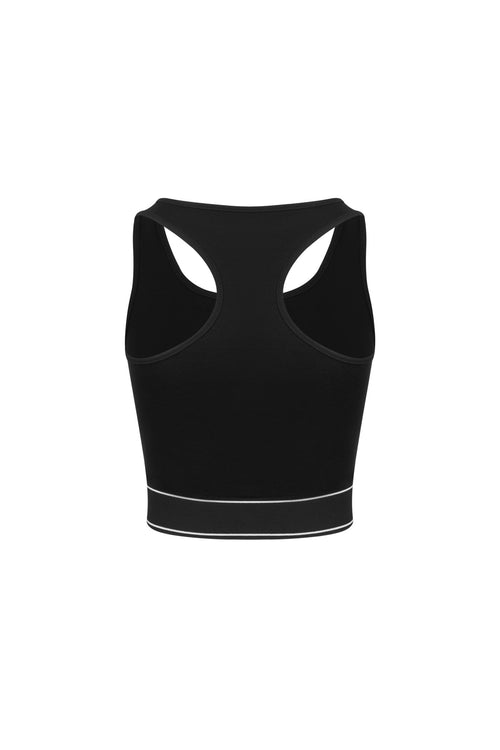 Black Cutout Tank Top - ANN ANDELMAN