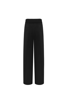 Black Drawstring Casual Trousers - ANN ANDELMAN