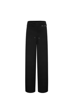 Black Drawstring Casual Trousers - ANN ANDELMAN
