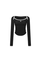 Black Envelope Lord Contrast Trim T-shirt - ANN ANDELMAN