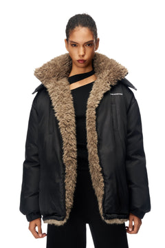 Black Fake Two - Piece Down Jacket - ANN ANDELMAN