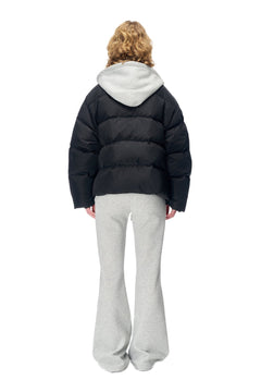 Black Fake Two - Piece Down Jacket - ANN ANDELMAN