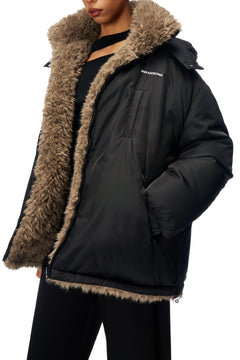 Black Fake Two - Piece Down Jacket - ANN ANDELMAN