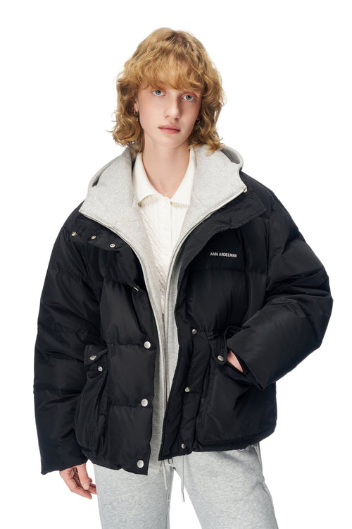 Black Fake Two - Piece Down Jacket - ANN ANDELMAN
