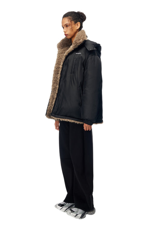 Black Fake Two - Piece Down Jacket - ANN ANDELMAN