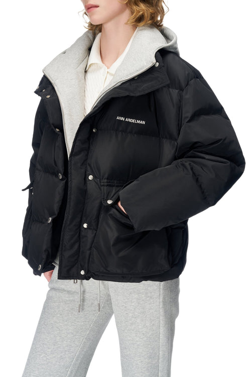 Black Fake Two - Piece Down Jacket - ANN ANDELMAN