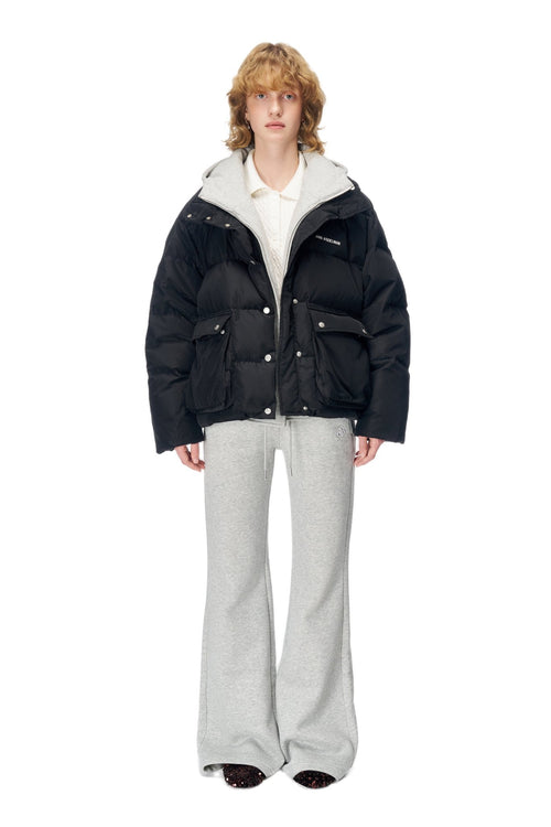 Black Fake Two - Piece Down Jacket - ANN ANDELMAN