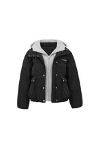 Black Fake Two - Piece Down Jacket - ANN ANDELMAN