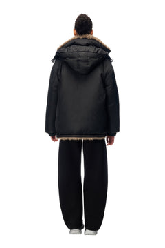 Black Fake Two - Piece Down Jacket - ANN ANDELMAN