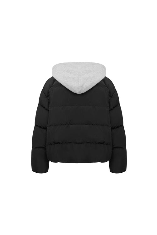 Black Fake Two - Piece Down Jacket - ANN ANDELMAN