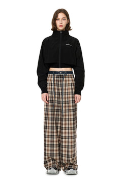 Black Fake Two - piece Short Sports Jacket - ANN ANDELMAN