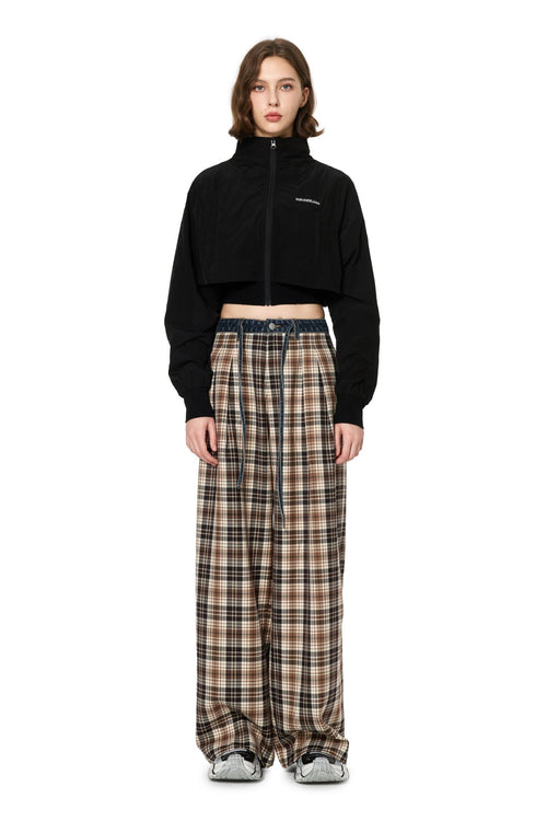 Black Fake Two - piece Short Sports Jacket - ANN ANDELMAN