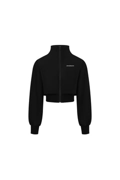 Black Fake Two - piece Short Sports Jacket - ANN ANDELMAN