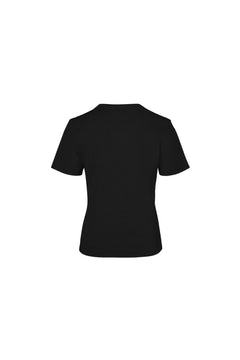 Black Faux Two - piece Logo Short Sleeve T - shirt - ANN ANDELMAN