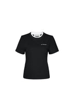 Black Faux Two - piece Logo Short Sleeve T - shirt - ANN ANDELMAN