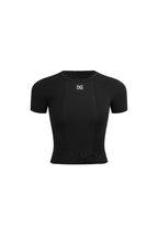 Black Fitted Knit Top - ANN ANDELMAN