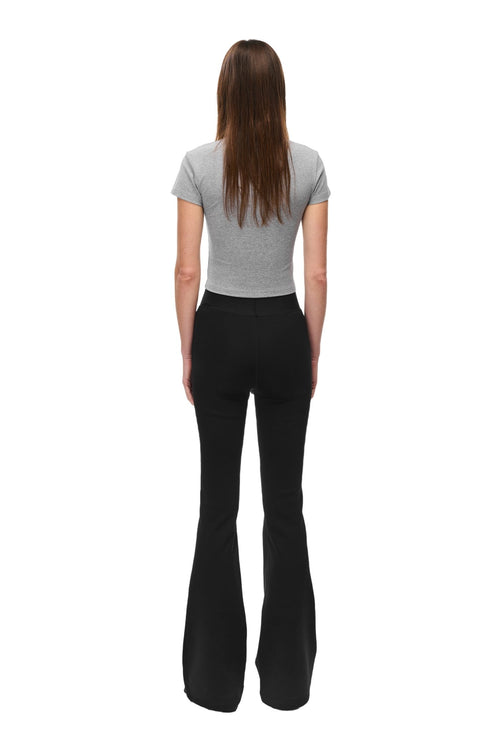 Black Flared Yoga Pants - ANN ANDELMAN