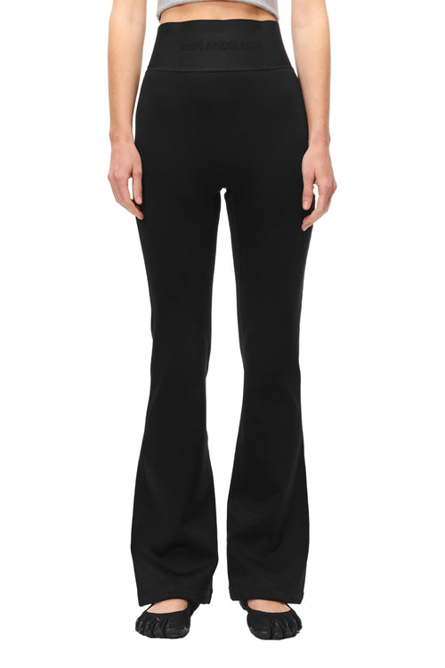 Black Flared Yoga Pants - ANN ANDELMAN