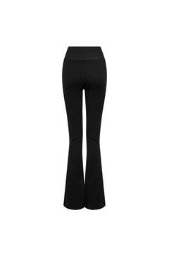 Black Flared Yoga Pants - ANN ANDELMAN
