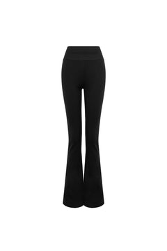 Black Flared Yoga Pants - ANN ANDELMAN