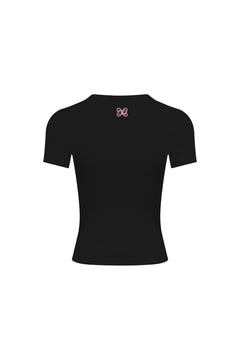 Black Graffiti Heart Slim Fit T-Shirt - ANN ANDELMAN