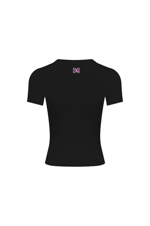 Black Graffiti Heart Slim Fit T-Shirt - ANN ANDELMAN