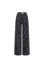 Black Graphic Printed Washed Distressed Jeans - ANN ANDELMAN