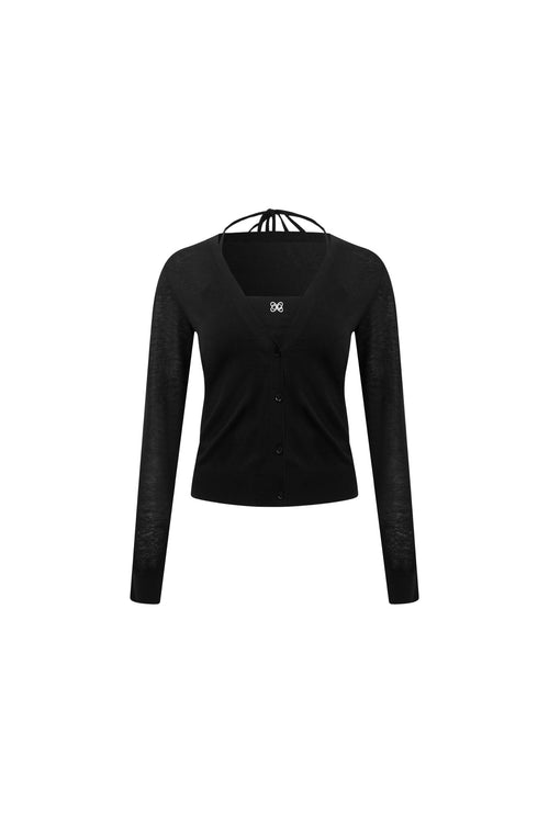 Black Halter Neck Two - piece Set - ANN ANDELMAN