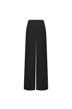 Black High - waisted Interlaced Knots Trousers - ANN ANDELMAN
