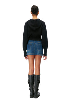 Black Hooded Sweater - ANN ANDELMAN
