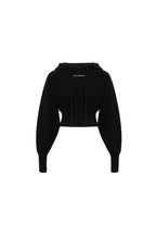 Black Hooded Sweater - ANN ANDELMAN