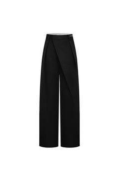 Black Irregular Trousers - ANN ANDELMAN