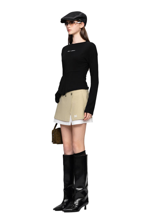 Black Knotted Shirt - ANN ANDELMAN