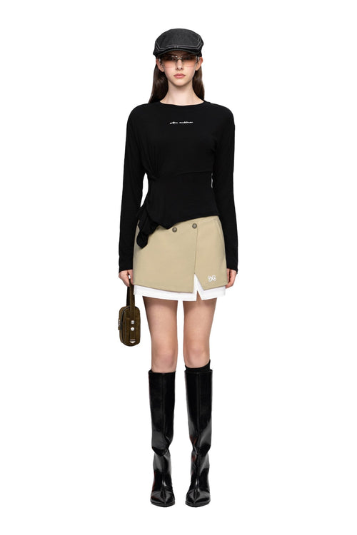 Black Knotted Shirt - ANN ANDELMAN